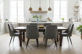 Ava Tatia grey velvet Dining Chair last set REDUCED ! book now