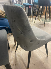 Ava Tatia grey velvet Dining Chair last set REDUCED ! book now