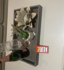 Pewter Faux Litchi Grain Tray