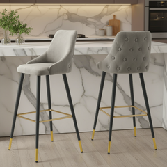 Avanza bar stool with gold cap