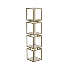 4 tier Display stand gold w cream-Display Unit-Renaissance Design Studio