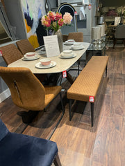 Dublin bay marble look table with spider leg