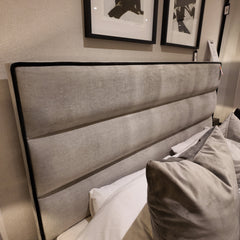 Belle mini me with holizontal lines custom made complete bed.