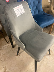 Ava Tatia grey velvet Dining Chair last set REDUCED ! book now