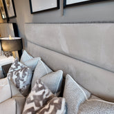 Beau mini me with diagonal lines custom made complete bed