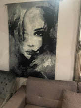 Sketched female hanging canvas wall art reduced choice of 3 designs tbc