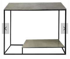 Susanne 2 black and brushed gold console table. SPECIAL SALE PRICE