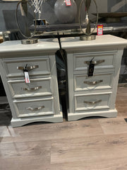 Tundra 3 drawer bedside cabinet in clay grey colour priced each