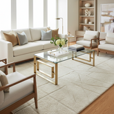 Alannah gold coffee table with glass top 120 cm reduced price free delivery or pick up and get €30 gift card