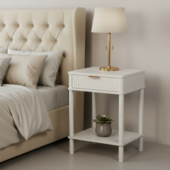 Parkinson bedside table 35 cm wide nightstand w 1 drawer