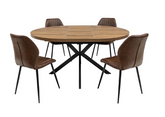 Pamela round to oval Extending table