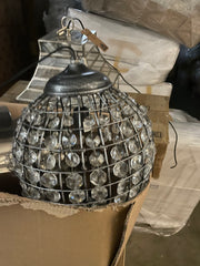 Hanging Ball Lamp with Crystals Cheyenne Size 3 instore purchase
