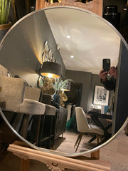 Bergen slim frame round mirror d80 cm CLEARANCE OFFERS silver