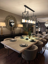 Renaissance Provence extra wide Bespoke 6cm of solid oak with live edge Dining Table ex display 300 x 120 cm