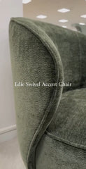 Eddie swivel Accent Chair - Green or Rust Nett.