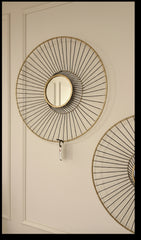 Mirrored Gold Round Metal Wall Art in 2 Sizes Instore purchase