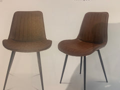 Pampas Dining chair in Tan antiqued faux leather