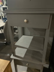 William bedside cabinet Grey or white.