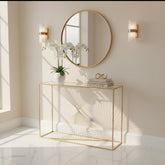 Gold lunar console table . 107 cm Last one . Pick up only