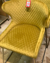 Carla by Signature dining chair in lime teal or grey for collection ex display