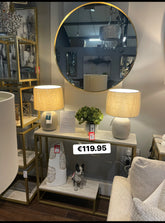 Susanne Gold and Cream console table special clearance deal