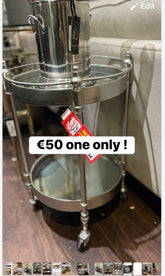 1 only ex display Round October drinks trolley / side table available Instore only . All sold as seen