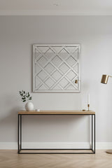 Geo mirror silver reduced to clear 80 x 80 cm