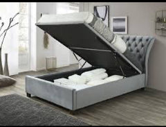 Georgia 4'6 double ottoman gas lift bed Last One on clearance offer save €400 book now
