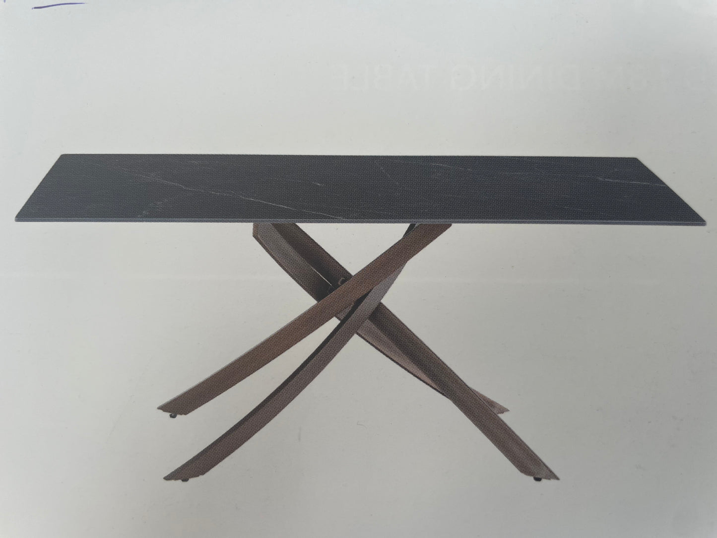 Monty dining table with brass colour legs 180 cm special deal