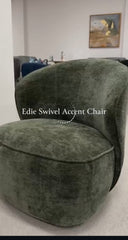 Eddie swivel Accent Chair - Green or Rust Nett.