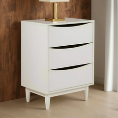 3 drawer bedroom storage chest in white or grey reduced .