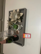 Pewter Faux Litchi Grain Tray
