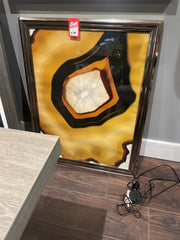 Framed contemporary picture mustard for collection only