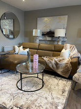 Mezzana Italian top Grade leather chaise sofa further reduced LAST ONE