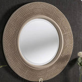 Bellamy October round mirror in with beaded large frame 85 cm reduced