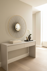 Mirrored Gold Round Metal Wall Art in 2 Sizes reduced for Instore pick up