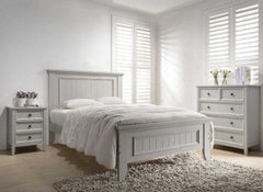 Milan 3 drawer bedside cabinet in clay colour