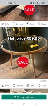 RAMON SIDE TABLES . BLACK AND COPPER LOOK. CLEARANCE ( KD)
