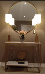 Susanne Gold and Cream console table special clearance deal