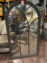 Wooden XL charcoal Arch Window mirror last one ! Reduced to purchase Instore