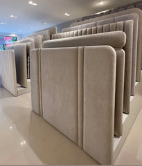 Custom made headboards and beds . Instore design service . Deposit to book