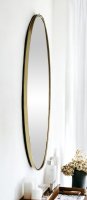 Aida Long oval mirror in gold or silver