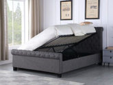 Paris side open gas lift ottoman bed on clearance offer at our warehouse . last one sold as seen. Pay Instore