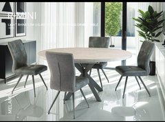 Dalson Round light oak extending dining table . Available instore