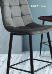 Lara counter stool in grey or silver. TBC