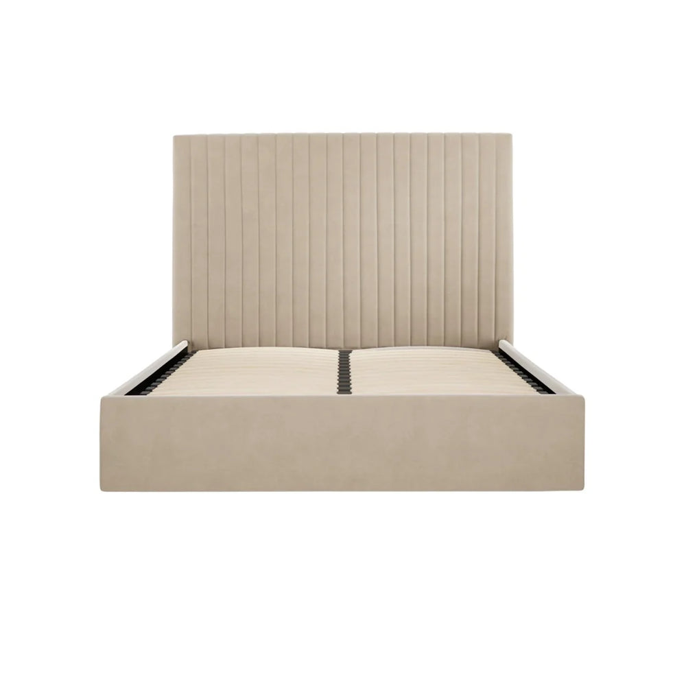 Seville Row ottoman bed in cream plush velvet
