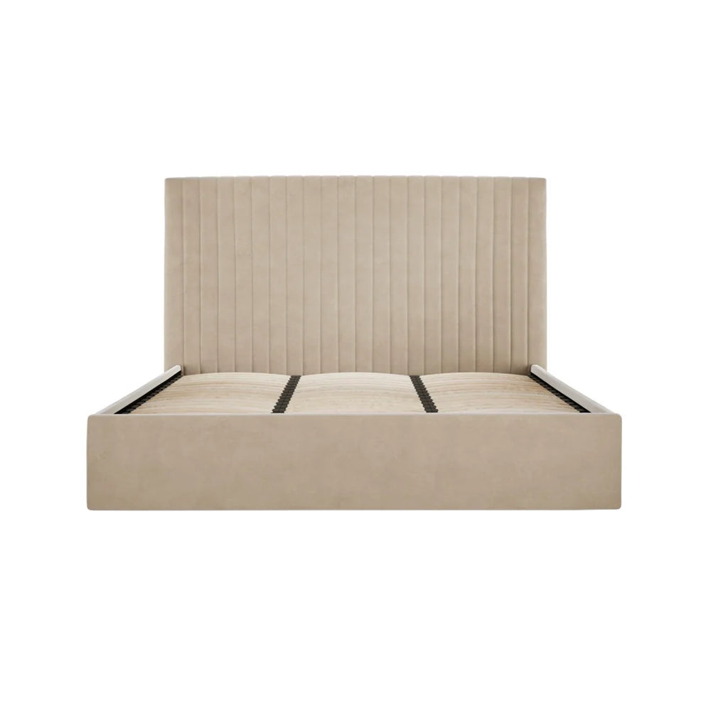 Seville Row ottoman bed in cream plush velvet