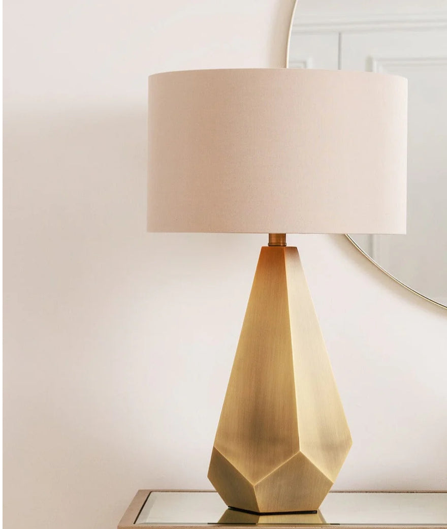 Agato Table lamp choose your tone gunmetal or antique brass.-Renaissance Design Studio