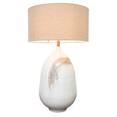 Aketa Cream Table Lamp-table lamp-Renaissance Design Studio
