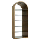 Arched display cabinet Bowie brushed gold-Renaissance Design Studio